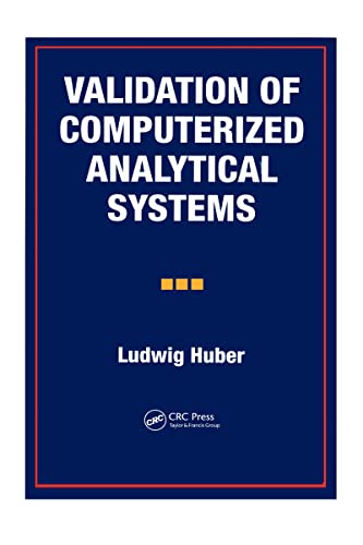 Beispielbild fr Validation of Computerized Analytical Systems zum Verkauf von HPB-Red