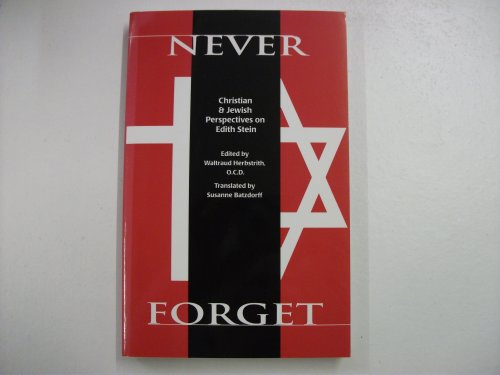 Stock image for Never Forget: Christian and Jewish Perspectives on Edith Stein (Carmelite Studies #7) for sale by Front Cover Books