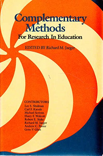 9780935302080: Complementary Methods for Research in Education