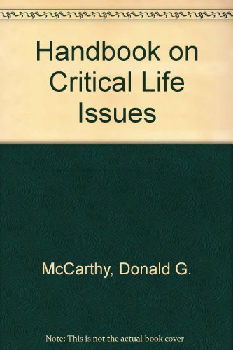 Beispielbild fr Handbook on Critical Life Issues zum Verkauf von WorldofBooks