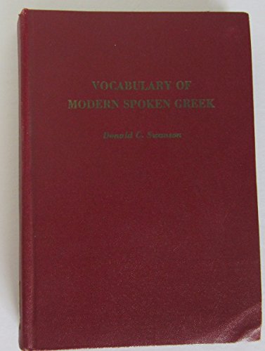 Stock image for Vocabulary of Modern Spoken Greek: English-Greek and Greek-English for sale by ThriftBooks-Atlanta