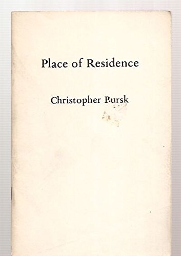 Place of residence (Sparrow poverty pamphlets) (9780935552164) by Bursk, Christopher