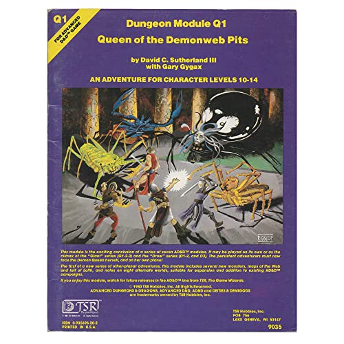 Stock image for Dungeon Module Q1: Queen of the Demonweb Pits (Advanced Dungeons Dragons) for sale by Byrd Books