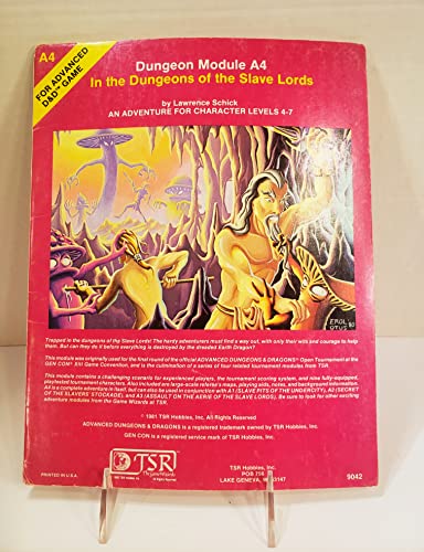 Imagen de archivo de Advanced Dungeons and Dragons: Dungeon Module A4, In the Dungeons of the Slave Lords a la venta por HPB-Emerald