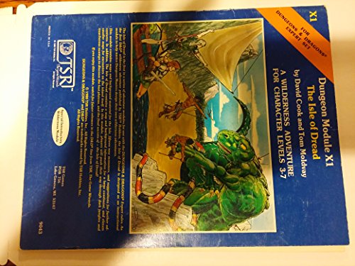Beispielbild fr Dungeons & Dragons: The Isle of Dread (D&D Fantasy Roleplaying, Expert Set, Module X1, Book+Map(s) zum Verkauf von Colorado's Used Book Store