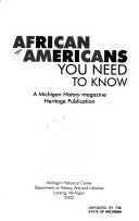 9780935719765: African Americans You Need to Know (Michigan)