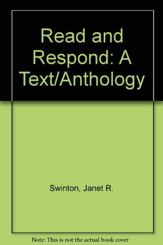 Beispielbild fr Read and Respond : A Text - Anthology zum Verkauf von Better World Books