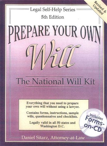 Stock image for Prepare Your Own Will: The National Will Kit for sale by Wonder Book