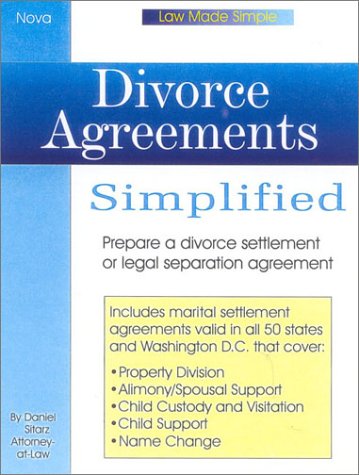 Stock image for Divorce Agreements Simplified for sale by Better World Books