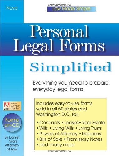 Imagen de archivo de Personal Legal Forms Simplified a la venta por ThriftBooks-Dallas