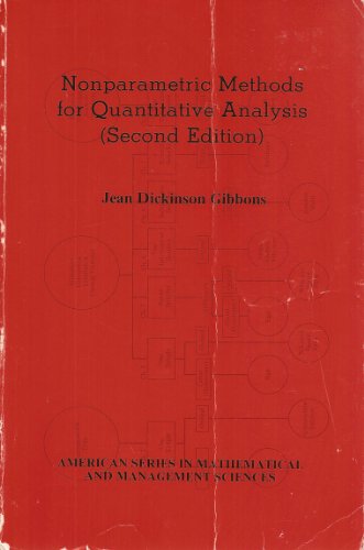 9780935950090: Nonparametric Methods for Quantitative Analysis