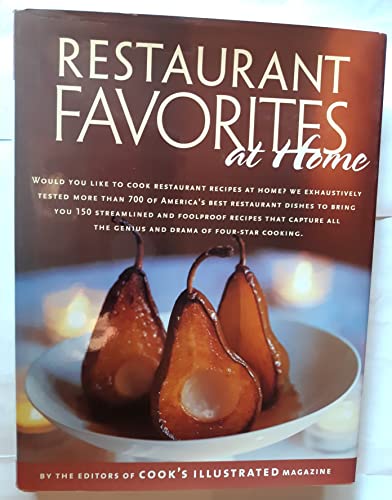 Stock image for Restaurant Favorites at Home (The Best Recipe) for sale by Front Cover Books