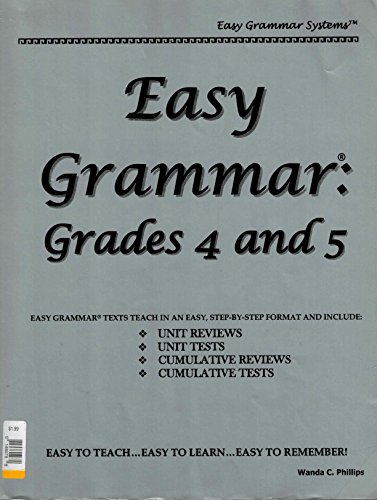 Stock image for Easy Grammar: Grades 4 and 5 for sale by ThriftBooks-Dallas