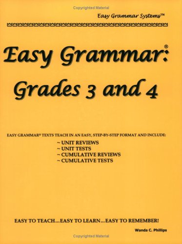 Stock image for Easy Grammar: Grades 3 and 4 for sale by ThriftBooks-Dallas