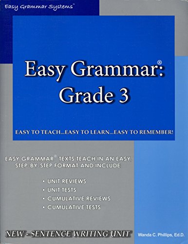 Imagen de archivo de Easy Grammar 3 - Teacher Edition a la venta por -OnTimeBooks-