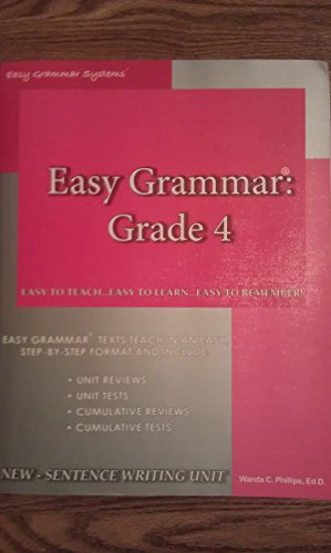 Imagen de archivo de Easy Grammar 4 - Teacher Edition a la venta por Bookmonger.Ltd