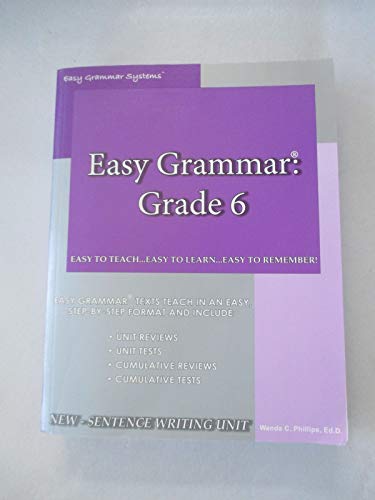 Stock image for Easy Grammar 6 - Teacher Edition for sale by HPB-Red