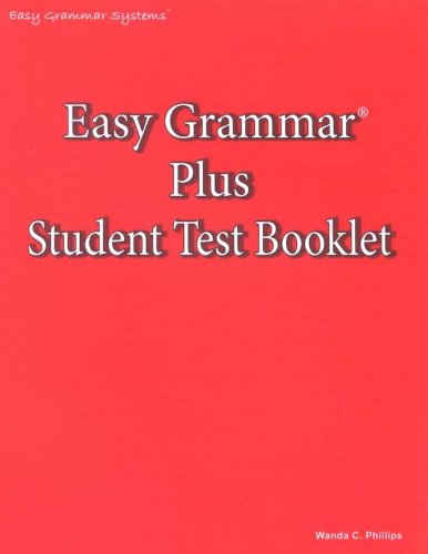 Imagen de archivo de Easy Grammar Plus Student Test Booklet a la venta por SecondSale