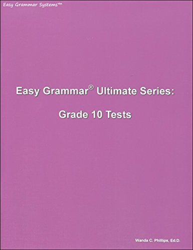 Imagen de archivo de Easy Grammar Ultimate Series: Grade 10 Student Test Booklet a la venta por Goodwill of Colorado
