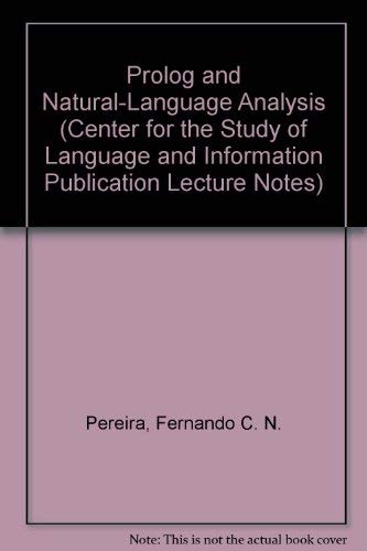 9780937073179: Prolog and Natural-Language Analysis (Volume 10) (Lecture Notes)