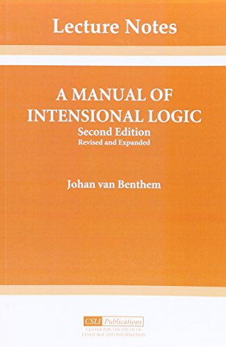 9780937073292: A Manual of Intensional Logic