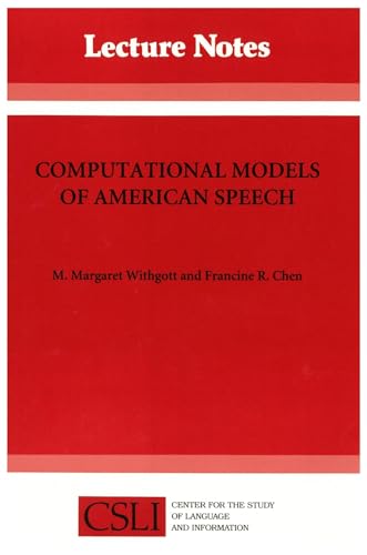 9780937073988: Computational Models of American Speech