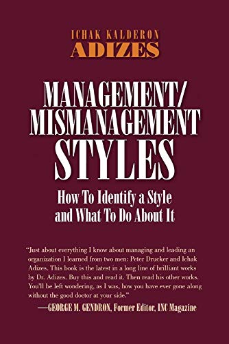 Imagen de archivo de Management/Mismanagement Styles a la venta por Save With Sam