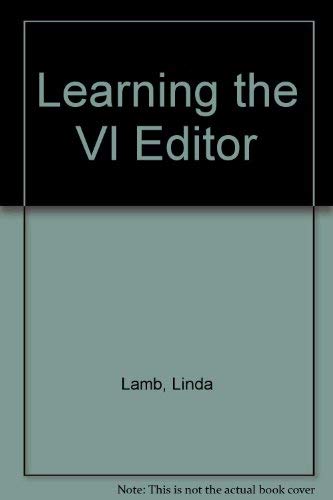 Learning the VI Editor (9780937175170) by Lamb, Linda