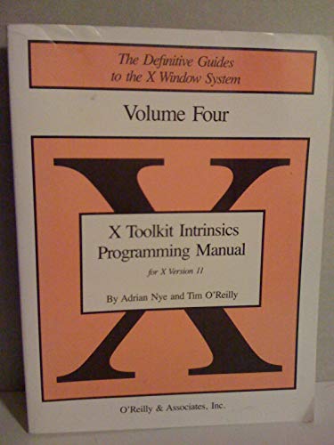 Imagen de archivo de X Toolkit Intrinsics Programming Manual Volume 4 a la venta por The Media Foundation