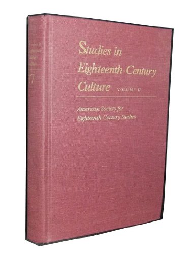 Beispielbild fr Studies in Eighteenth-Century Culture zum Verkauf von Better World Books: West