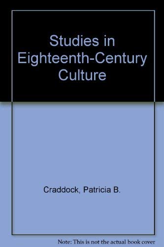 9780937191460: Studies in Eighteenth-Century Culture