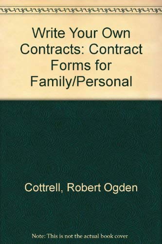 Beispielbild fr Write Your Own Contracts: Contract Forms for Family/Personal zum Verkauf von Ergodebooks