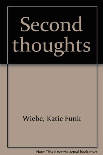 Stock image for Second thoughts for sale by Wonder Book
