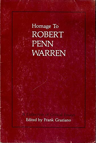 Stock image for Homage to Robert Penn Warren for sale by Midtown Scholar Bookstore