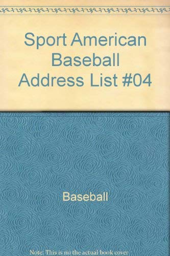 Imagen de archivo de The Sport Americana Baseball Address List * a la venta por Memories Lost and Found