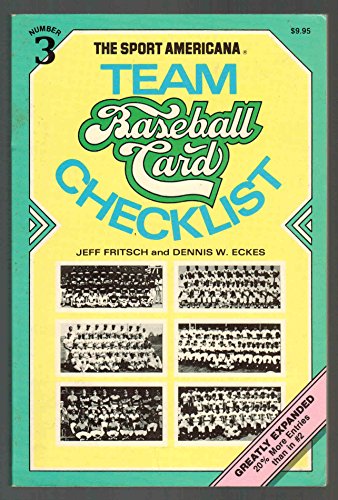 Imagen de archivo de Team Baseball Card Checklist #3 a la venta por Table of Contents