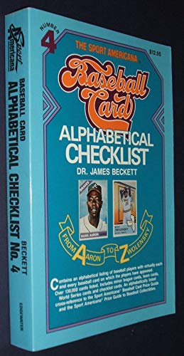 Sport Americana Series: Baseball Card Alphabetical Checklist No. 4 (9780937424452) by Beckett, James