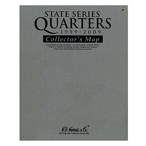 Stock image for State Series Quarters 1999 - 2009 Collector's Map: Including the District of Columbia, Puerto Rico, the U.S. Virgin Islands, Guam, American Samoa, and the Northern Mariana Islands for sale by HPB-Emerald