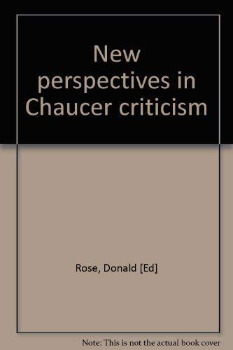 Imagen de archivo de New Perspectives in Chaucer Criticism a la venta por Bingo Used Books