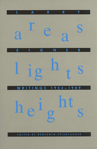 9780937804346: Areas Lights Heights: Writings 1954-1989