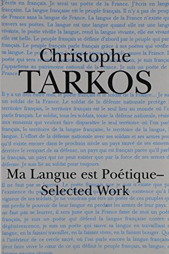 Beispielbild fr Ma Langue Est Poetique: Selected Work zum Verkauf von WorldofBooks