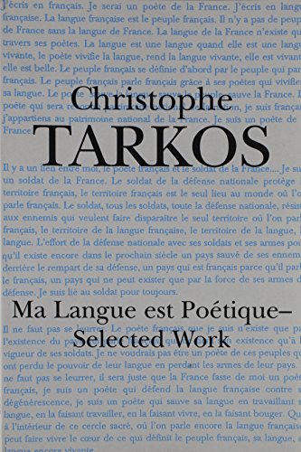 9780937804889: Ma Langue Est Poetique: Selected Works