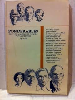 Stock image for Ponderables for sale by Hawking Books