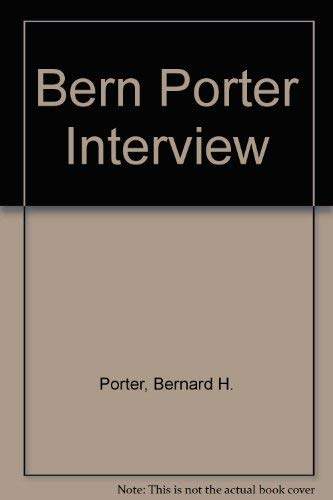 Beispielbild fr Bern! Porter! Interview! zum Verkauf von Downtown Books & News