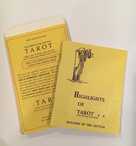 Beispielbild fr Highlights of Tarot Booklet zum Verkauf von HPB-Movies