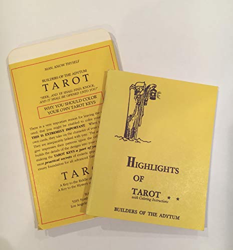 Stock image for Highlights of Tarot Booklet for sale by HPB-Movies