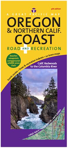 9780938011200: Oregon & Northern Coast Road & Recreation Map, 9th Edition