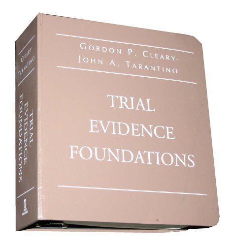 Beispielbild fr Trial Evidence Foundation zum Verkauf von Griffin Books