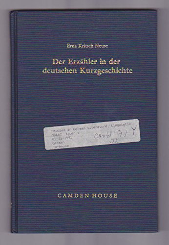 Stock image for Der Erzhler in der deutschen Kurzgeschichte for sale by BIBLIOPE by Calvello Books
