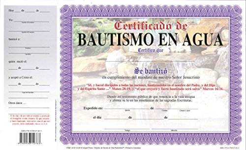 Stock image for Certificado de Bautismo en Agua for sale by Books Unplugged